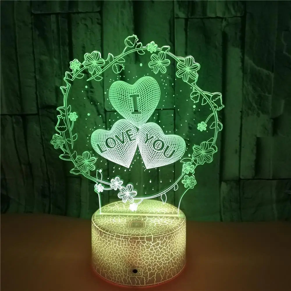 3D lamp " I LOVE YOU "