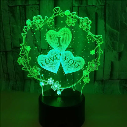 3D lamp " I LOVE YOU "